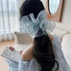 Váy chấm bi lưới phong cách mới 2.025 viền tinh tế dây buộc tóc tiện dụng giảm 18% 3
