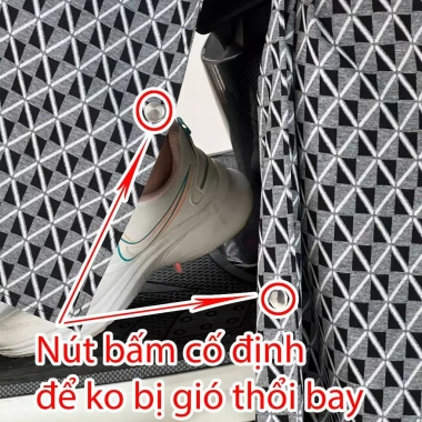 Váy chống nắng xẻ tà, túi trước cố định, nút bấm và miếng dán - Giá 95.300₫ 3
