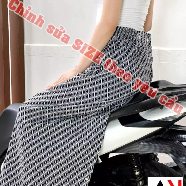 Váy chống nắng xẻ tà, túi trước cố định, nút bấm và miếng dán - Giá 95.300₫ 6