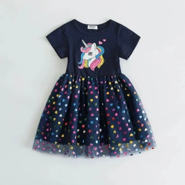 Váy Công Chúa Bé Gái Cotton Thoáng Mát Họa Tiết Unicorn Dễ Thương - Giá 123.500₫ 9