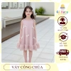 Váy Công Chúa Bé Gái Lưới Đính Nơ Dễ Thương, Lót Mềm Mịn - Giá chỉ 280.000đ