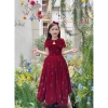 Váy công chúa bé gái set nhung đính đá + áo choàng Noel, nơ lưng, váy xoè 9-29kg - Pam Kids 195k 2