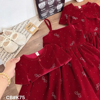 Váy công chúa bé gái set nhung đính đá + áo choàng Noel, nơ lưng, váy xoè 9-29kg - Pam Kids 195k 6 Váy công chúa bé gái set nhung đính đá + áo choàng Noel, nơ lưng, váy xoè 9-29kg - Pam Kids 195k 6