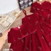 Váy công chúa bé gái set nhung đính đá + áo choàng Noel, nơ lưng, váy xoè 9-29kg - Pam Kids 195k 10