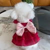 Váy công chúa đỏ cho thú cưng lễ hội bướm, thoáng khí, phù hợp mọi mùa - Giá 381k