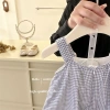 Váy công chúa kẻ sọc không tay cho bé gái - Thoải mái hàng ngày, lộng lẫy dịp đặc biệt, chỉ 165.927 VND 4