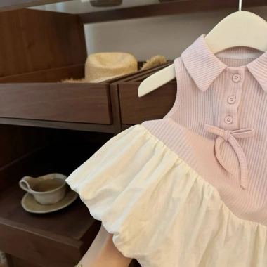 Váy công chúa không tay 0-3Y màu hồng Fluffy Bloom – Thời trang hè thoáng khí – Giá ưu đãi 179.943₫ 3