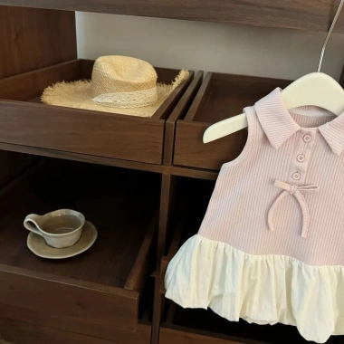 Váy công chúa không tay 0-3Y màu hồng Fluffy Bloom – Thời trang hè thoáng khí – Giá ưu đãi 179.943₫ 5