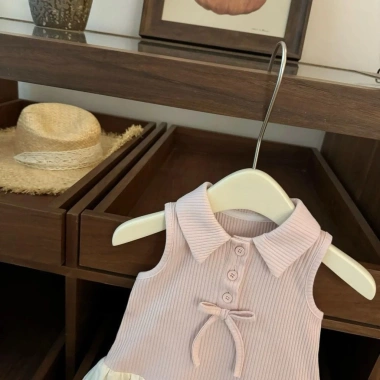 Váy công chúa không tay 0-3Y màu hồng Fluffy Bloom – Thời trang hè thoáng khí – Giá ưu đãi 179.943₫ 6
