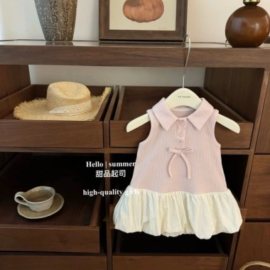 Váy công chúa không tay 0-3Y màu hồng Fluffy Bloom – Thời trang hè thoáng khí – Giá ưu đãi 179.943₫ 8