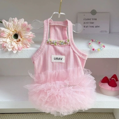 Váy công chúa mèo dây quai ren xòe, thoáng khí chống rụng lông mùa hè - Giá 251.149₫ 4