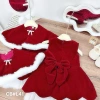 Váy công chúa Tết bé gái nhung tùng bèo von lưới áo choàng lông 10-30kg Giá chỉ 199.000đ Tiệm Nhà Sam 8