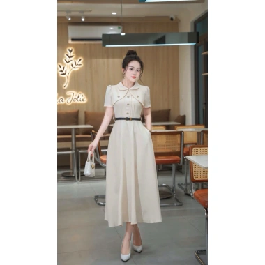 Váy công sở 2 lớp Rosy S08 dáng dài thanh lịch, tặng kèm đai, giảm giá 20% Váy công sở 2 lớp Rosy S08 dáng dài thanh lịch, tặng kèm đai, giảm giá 20%