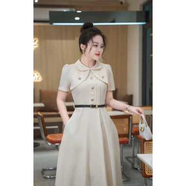 Váy công sở 2 lớp Rosy S08 dáng dài thanh lịch, tặng kèm đai, giảm giá 20% 2 Váy công sở 2 lớp Rosy S08 dáng dài thanh lịch, tặng kèm đai, giảm giá 20% 2