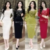 Váy Công Sở BST MDU3.801 Cổ Vuông Chất Mango Hàn Phối Ren Cao Cấp - 489.559₫