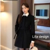 Váy công sở dài tay phối áo sơ mi cổ bẻ, chân váy A, giảm giá 495.000đ