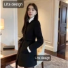 Váy công sở dài tay phối áo sơ mi cổ bẻ, chân váy A, giảm giá 495.000đ 3