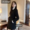 Váy công sở dài tay phối áo sơ mi cổ bẻ, chân váy A, giảm giá 495.000đ 6