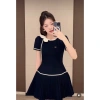 Váy công sở dự tiệc cổ tết nơ lệch chân dập ly chất chéo ép mùng tiểu thư sang chảnh - maybecloset 291.999đ 3