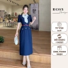 Váy công sở Rosy V48 dài sang trọng, phù hợp đi làm & tiệc - Giảm còn 283.290₫