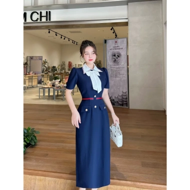 Váy công sở Rosy V48 dài sang trọng, phù hợp đi làm & tiệc - Giảm còn 283.290₫