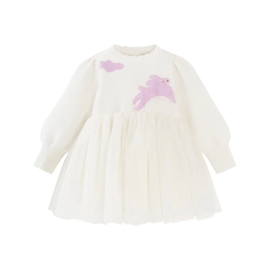 Váy cotton bé gái minibala tay phồng ngọt ngào - Thân thiện da, chỉ 820.800đ