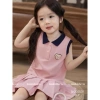 Váy cotton sát nách hồng cổ dệt thêu hoạ tiết xinh xếp ly đuôi cá 8-20kg Giá 129.000 VND 8