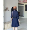 Váy dài công sở nữ tính, cổ sơ mi, tay dài, cotton thô - Giá ưu đãi 188.000 VND 3