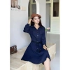 Váy dài công sở nữ tính, cổ sơ mi, tay dài, cotton thô - Giá ưu đãi 188.000 VND 8