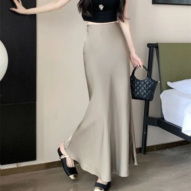 Váy dài lụa satin cao cấp mùa xuân hè ôm vừa công sở, giảm 23% còn 144.504₫