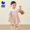 Váy dài tay bé gái minibala cổ cánh hoa cotton ngọt ngào phong cách mùa thu - Giá ưu đãi 711.720₫ 7