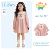 Váy dài tay bé gái mùa xuân hè họa tiết gấu thêu cotton thoáng mát, phù hợp đi học và đi chơi - Giá chỉ 215.000₫