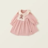 Váy dài tay bé gái mùa xuân hè họa tiết gấu thêu cotton thoáng mát, phù hợp đi học và đi chơi - Giá chỉ 215.000₫ 3