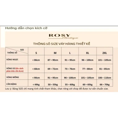 Váy dài thanh lịch Rosy LC04: thiết kế thời thượng, phù hợp đi làm, đi chơi, tiệc, tặng 2 tag cài, giá 288.100 VND