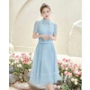 Váy Dài Xanh Ren Tiểu Thư KANGSOOSTORE - Sang Trọng Dành cho Công Sở, Giá 299k 2