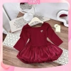 Váy đầm bé gái QT357 đỏ dáng bí cổ vuông kèm tag nơ - giảm giá 18% chỉ 129.900₫ 4