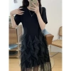Váy Đầm Bigsize Cổ Tròn Xếp Ly Bèo Voan Bồng Bềnh Tiểu Thư Nữ Tính M L XL Giá 449k Quảng Châu 6