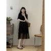 Váy Đầm Bigsize Cổ Tròn Xếp Ly Bèo Voan Bồng Bềnh Tiểu Thư Nữ Tính M L XL Giá 449k Quảng Châu 9
