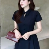 Váy đầm cao cấp tay ngắn, thắt lưng cổ cách điệu, dáng xòe BIGSIZE giảm giá 19% 4