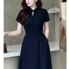 Váy đầm cao cấp tay ngắn, thắt lưng cổ cách điệu, dáng xòe BIGSIZE giảm giá 19% 6