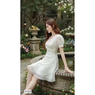 Váy Đầm Chính Hãng V124 - Tơ Nhật mềm nhẹ, phom che bụng, may kỹ, giảm giá 480k 3 Váy Đầm Chính Hãng V124 - Tơ Nhật mềm nhẹ, phom che bụng, may kỹ, giảm giá 480k 3