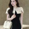 Váy đầm dáng ốm bút chì cổ cách điệu đính đá thanh lịch sang trọng Bigsize, giá 454k 5