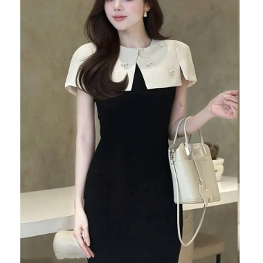 Váy đầm dáng ốm bút chì cổ cách điệu đính đá thanh lịch sang trọng Bigsize, giá 454k 6 Váy đầm dáng ốm bút chì cổ cách điệu đính đá thanh lịch sang trọng Bigsize, giá 454k 6
