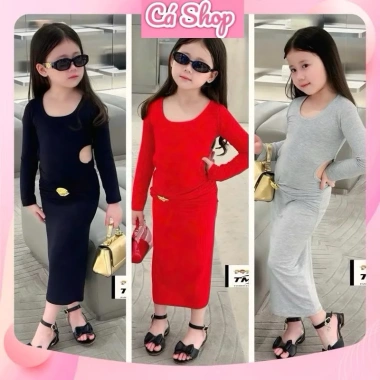 Váy đầm len bé gái CS666 TM1.065 TM1.069 - Váy dài tay ấm áp, giá ưu đãi 115k