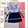 Váy Đầm Liền Cổ Sen Tay Phồng Học Sinh Cấp 1 Nữ 15-44kg - Đồng Phục Học Sinh Giá Ưu Đãi 63,000 VND 7