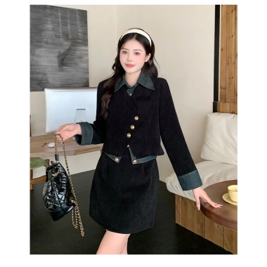 Váy Đầm Nhung Bigsize Cúc Lệch, Sơ Mi Cách Điệu, Dáng A Thanh Lịch – 849k