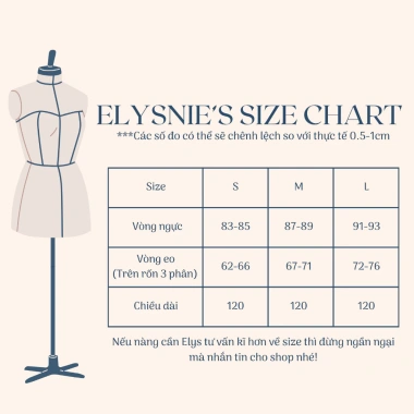 Váy Đầm Nữ Ghi Dáng Dài ELYSNIE Công Sở Thanh Lịch Xếp Li Lotus Dress Tặng Hoa Đá