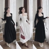 Váy Đầm Nữ Thu Đông Dài Tay Xòe Đuôi Cá Cổ Vuông Sang Trọng - Donna Hcom3.712 4