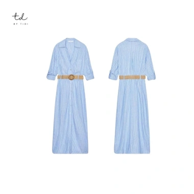 Váy đầm nữ Zr sơ mi dài dáng suông, cổ V, khuy cài tay, túi ngực và belt basic sang chảnh - giảm tới 23% 4 Váy đầm nữ Zr sơ mi dài dáng suông, cổ V, khuy cài tay, túi ngực và belt basic sang chảnh - giảm tới 23% 4