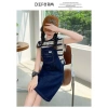 Váy dây đeo Denim bé gái - Bộ 2 mảnh mùa hè thời trang, giá ưu đãi 335k